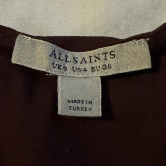 All Saints Tamie Tank (Maroon) Size 4 / S - Picture 4 of 4